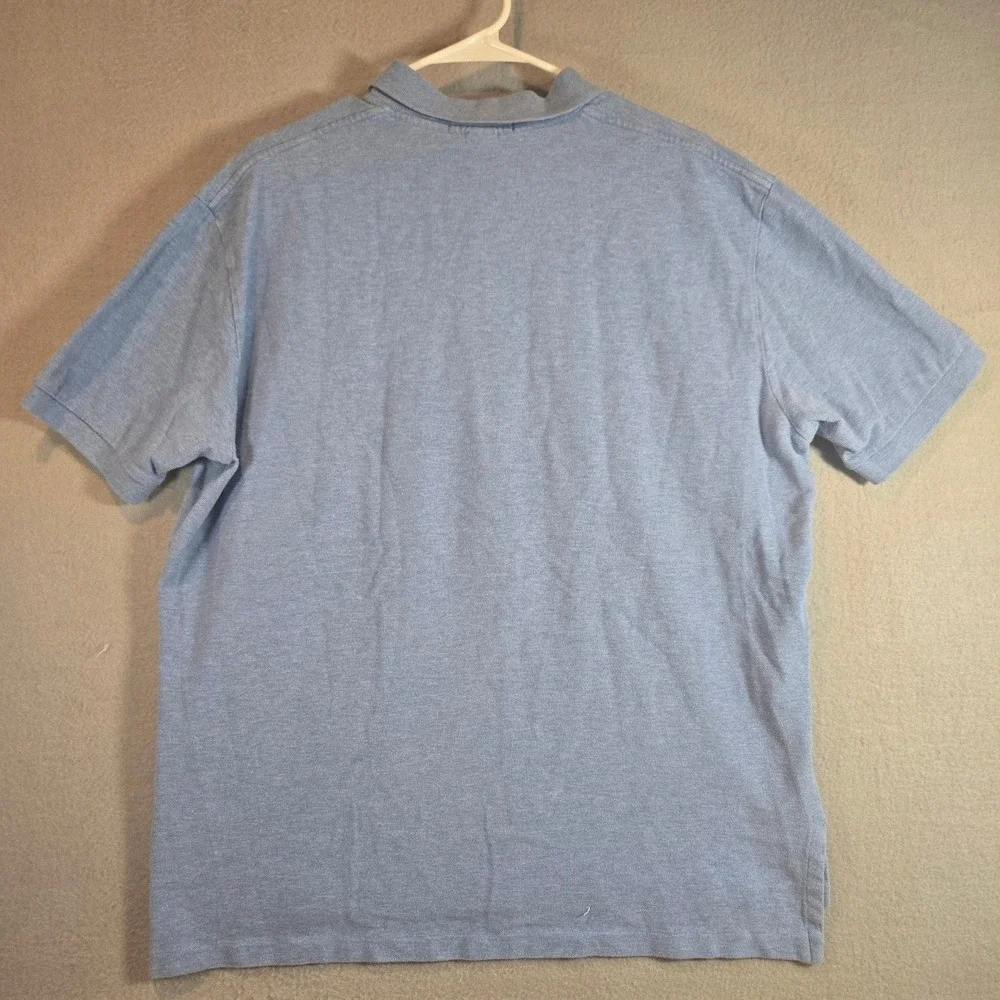 Polo Ralph Lauren Shirt Mens‎ XL Light Blue Short Sleeve Cotton Polo Orange Pony